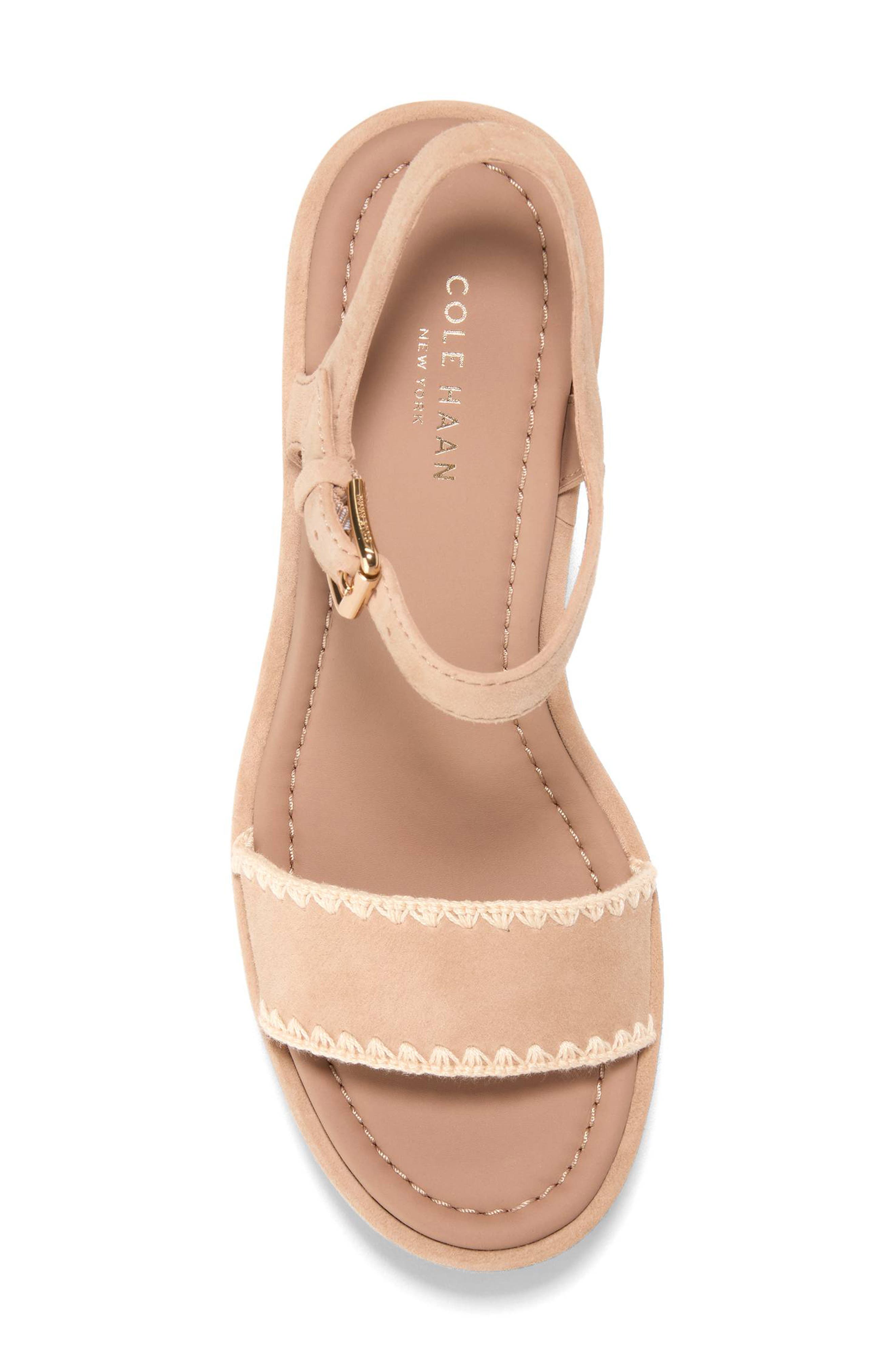 Cole Haan Asbury Cloudfeel Espadrille Wedge, Alternate, color, Tuscan Sand Leather/ Raffia