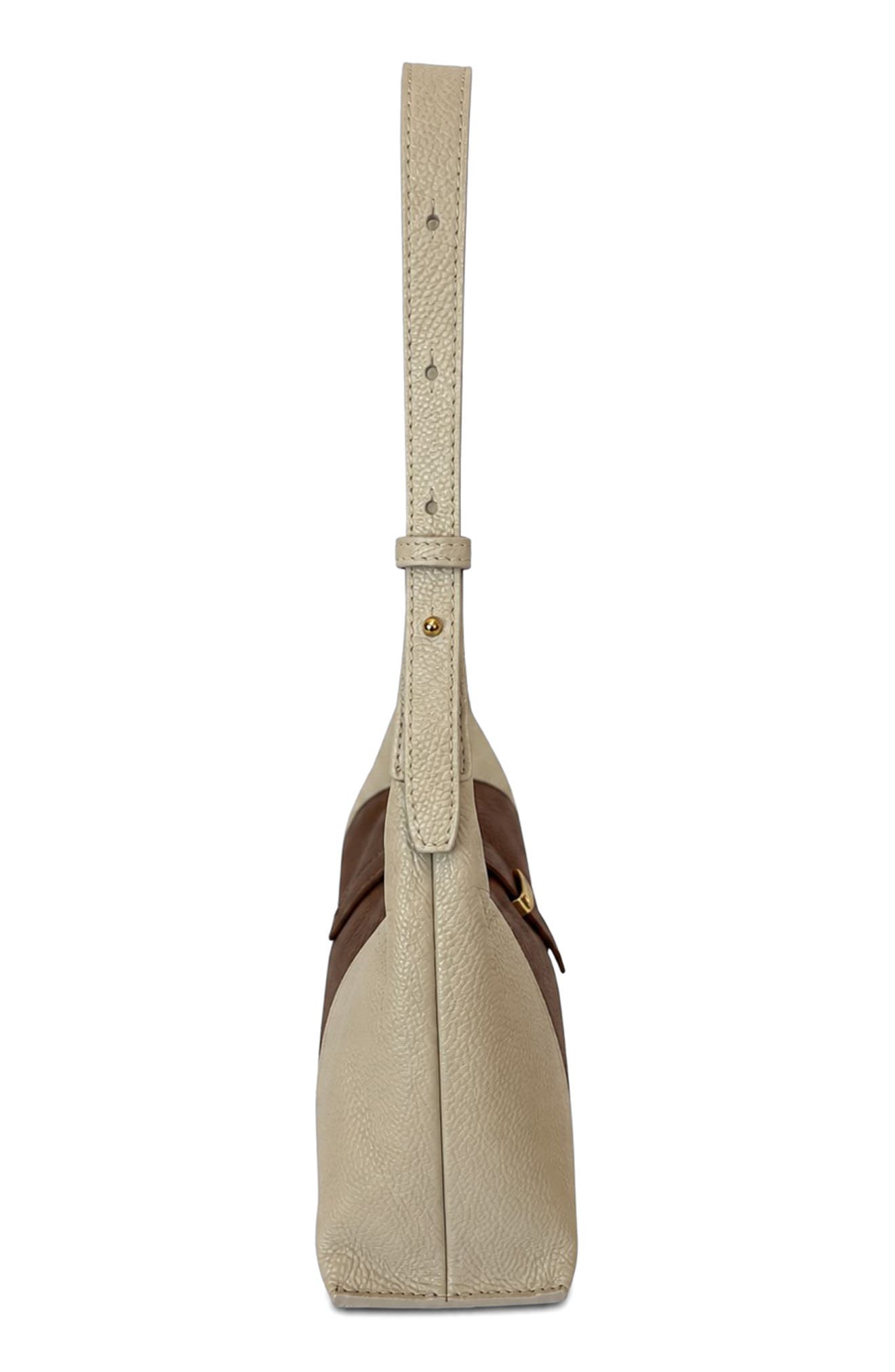 Lucia Leather Shoulder Bag, Alternate, color, SADDLE/ TAUPE
