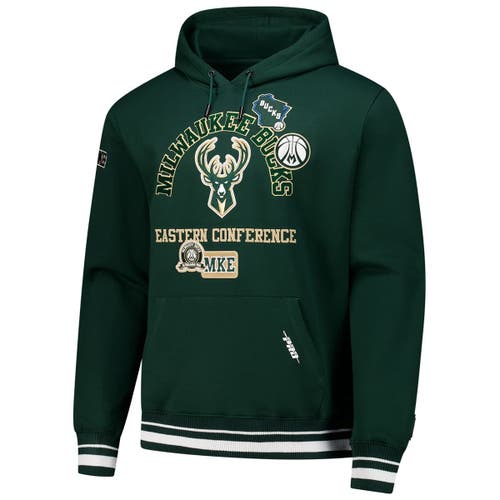 Pro Standard Hunter Green Milwaukee Bucks Area Code Pullover Hoodie