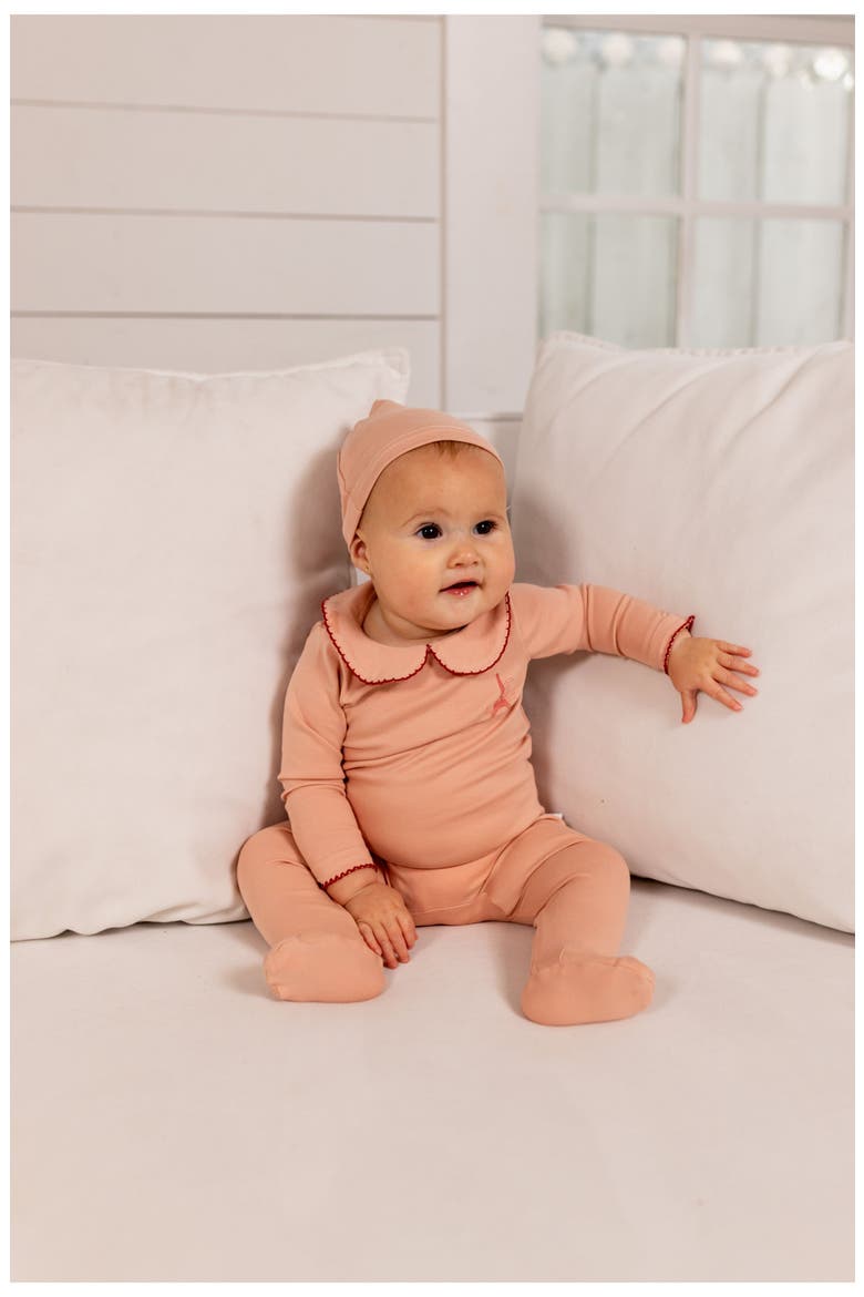 French Grandpa Footie for Baby Girl, Alternate, color, Pink