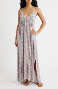 Rip Curl Floral Print Sleeveless Maxi Dress