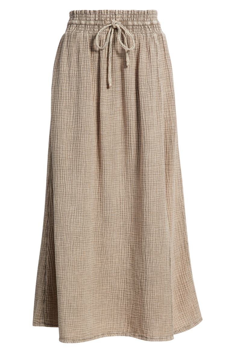 Adele Cotton Gauze Maxi Skirt, Alternate, color, LIGHT WICKER BEIGE