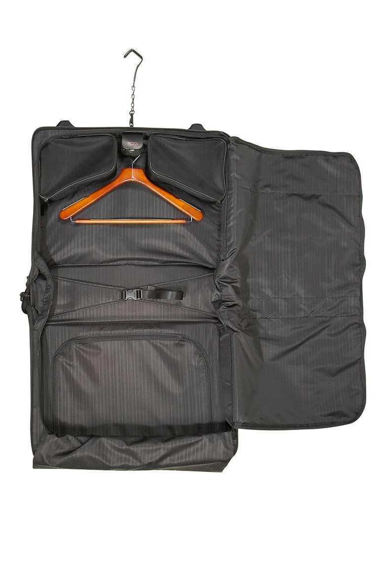 'Alpha' Wheeled Garment Bag, Alternate, color, BLACK
