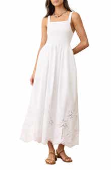 Marine Layer Selene Fit & Flare Eyelet Embroidered Sundress