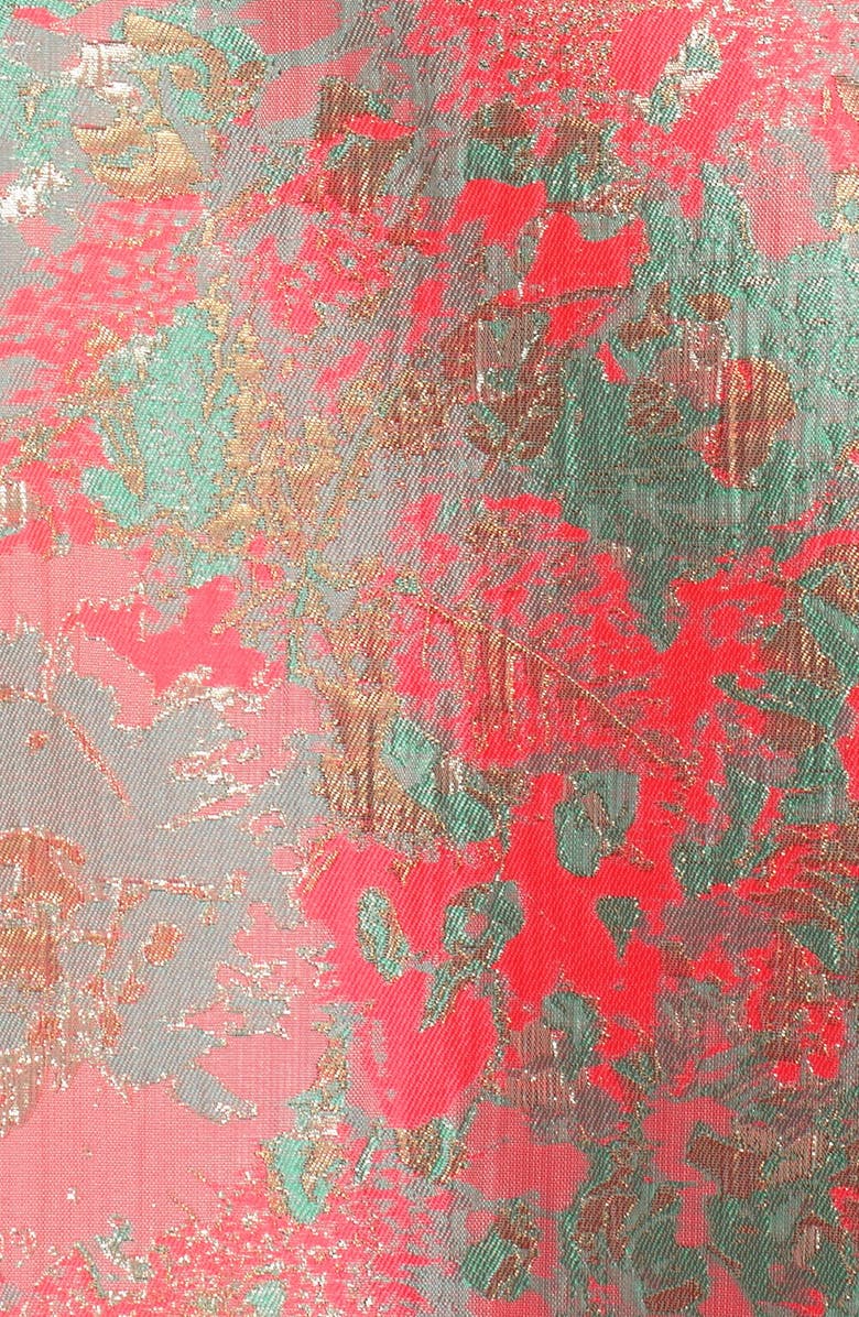 Adrianna Papell Metallic Jacquard Fit & Flare Dress, Alternate, color,