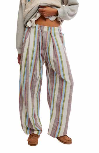 Chambers Stripe Drawstring Linen & Cotton Pants