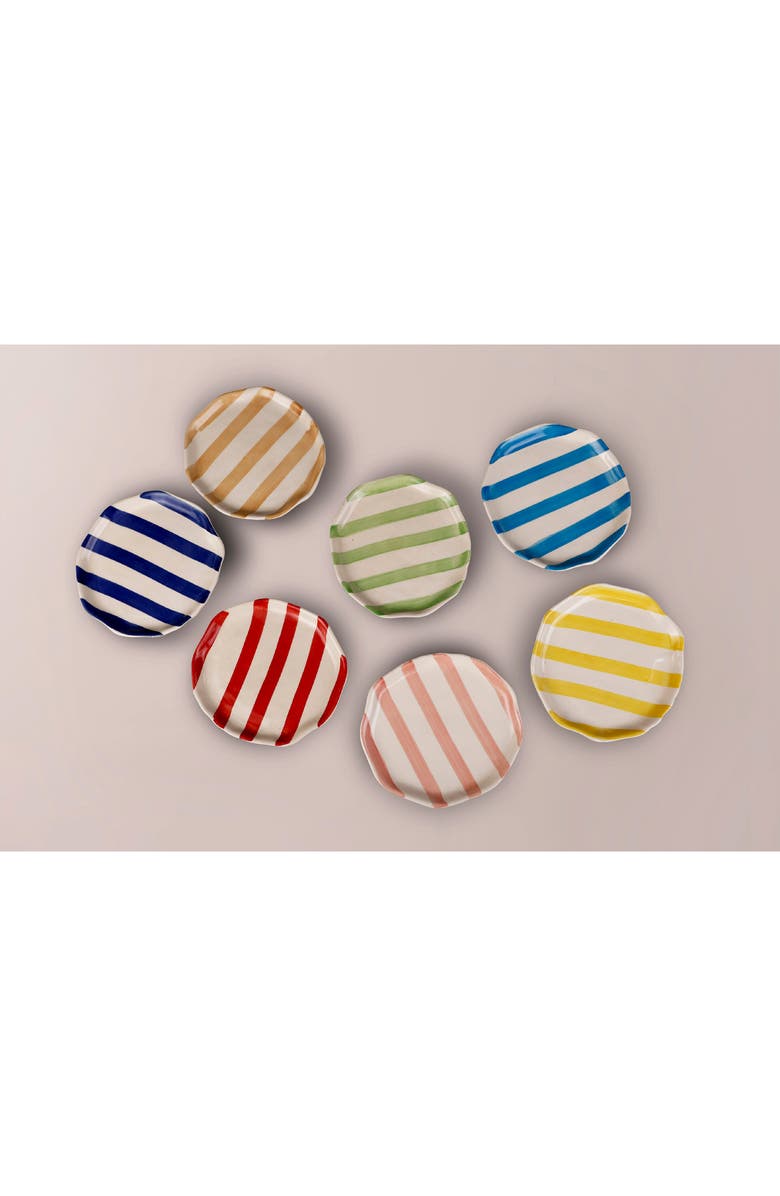 Casa Amarosa Stripe Plate, Alternate, color, Brown