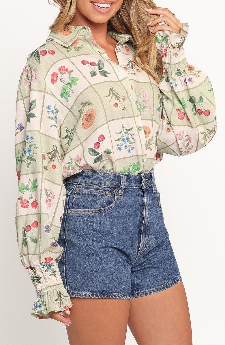 Petal & Pup Tomi Printed Button-Up Shirt, Alternate, color,