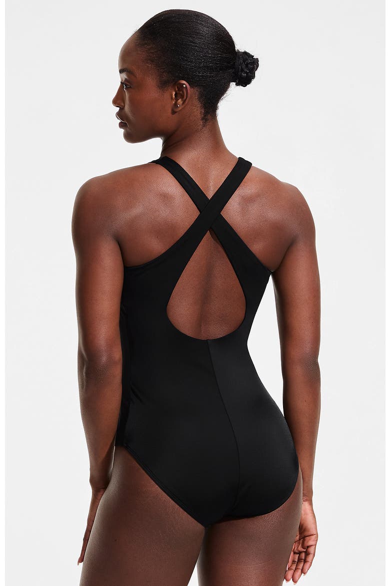 Tugless Contour One Piece, Alternate, color, Black/White