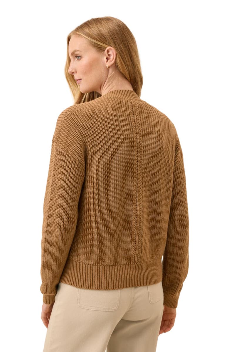 Pact Luxe Knit Cropped Cardigan, Alternate, color, Brown Sugar Heather