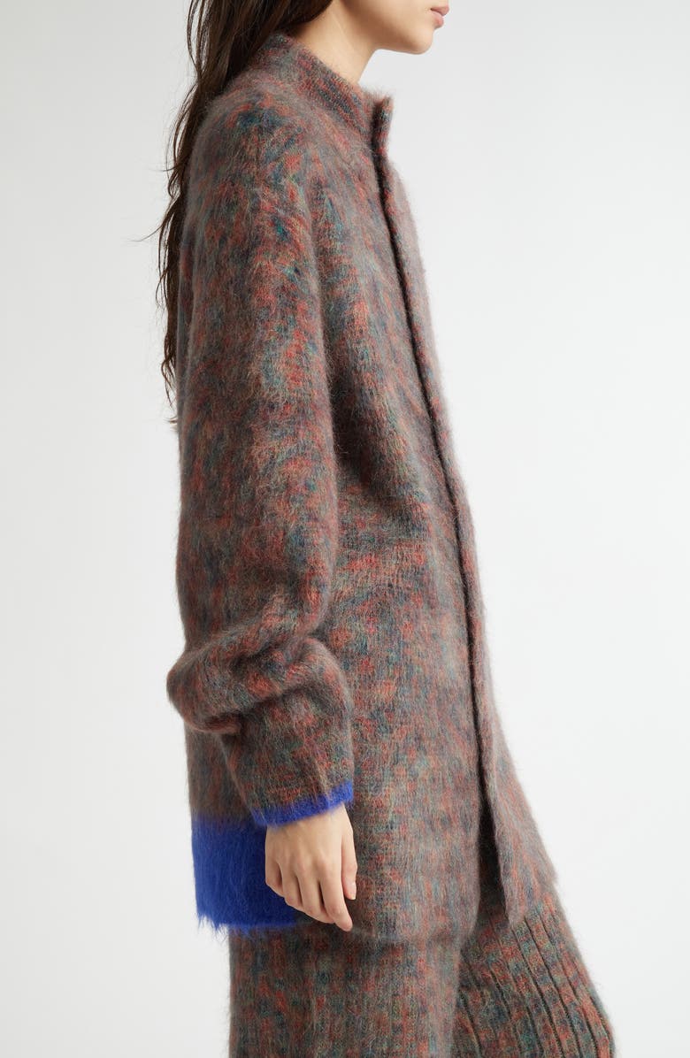 ZANKOV Walker Oversize Alpaca & Mohair Blend Mock Neck Cardigan, Alternate, color, 