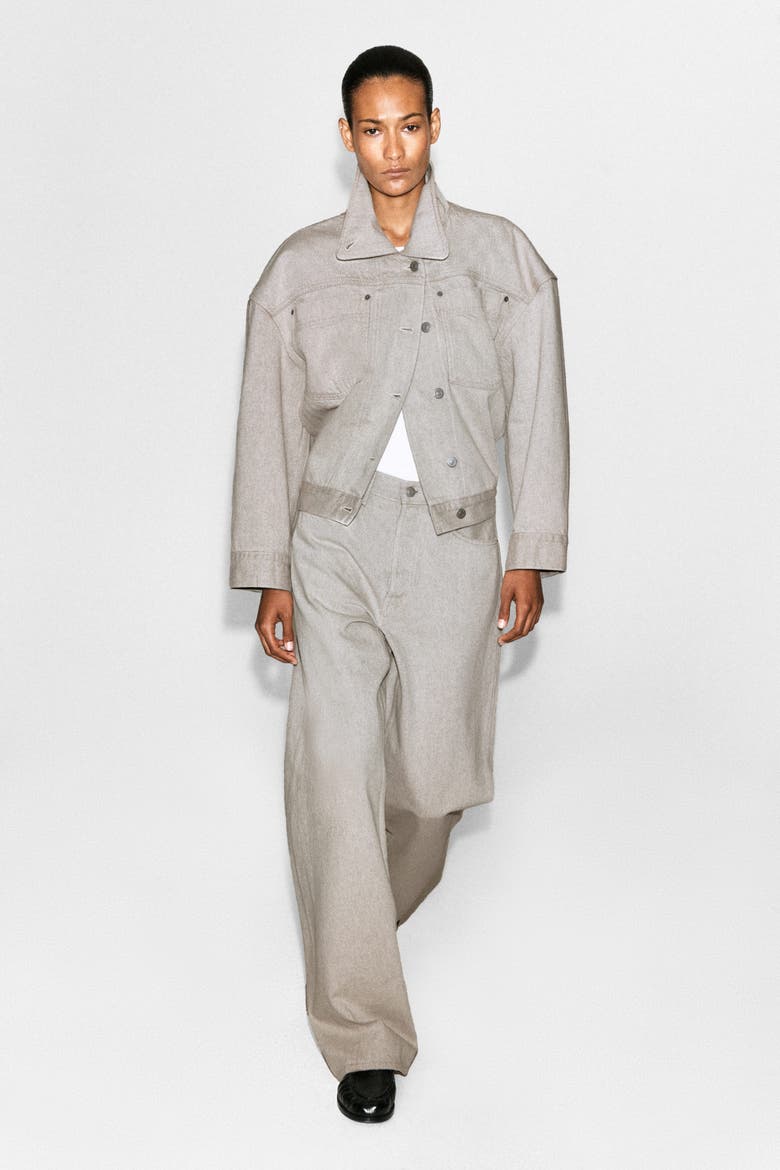 Facade Straight-Leg Jeans, Alternate, color, TAUPE