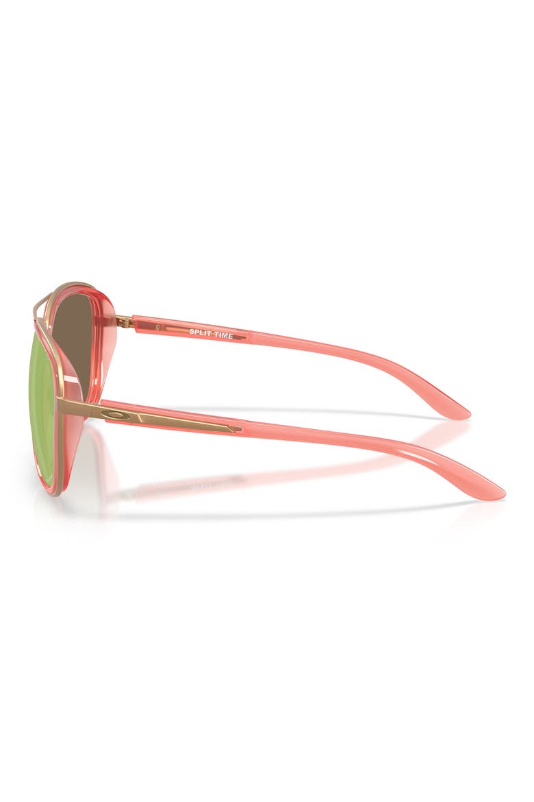 Split Time 58mm Prizm™ Pilot Sunglasses, Alternate, color, MATTE PEACH / ROSE GOLD