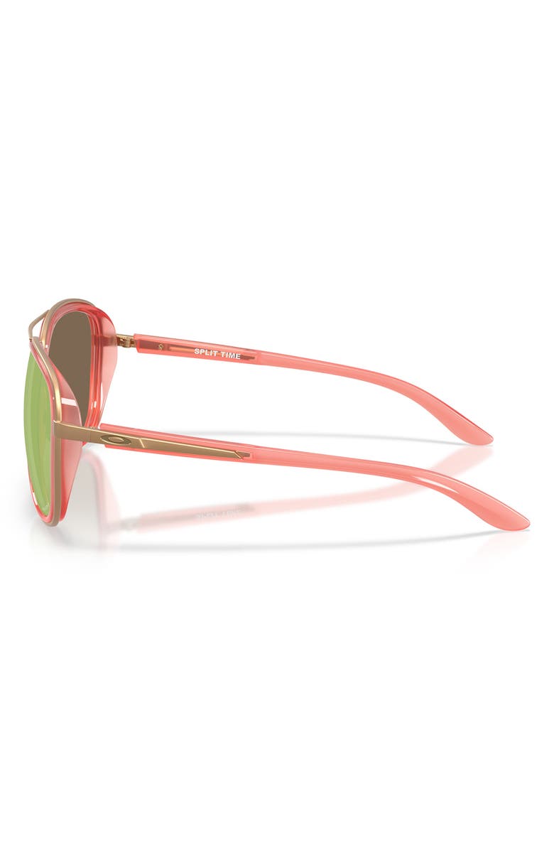 Oakley Split Time 58mm Prizm<sup>™</sup> Pilot Sunglasses, Alternate, color, Matte Peach / Rose Gold