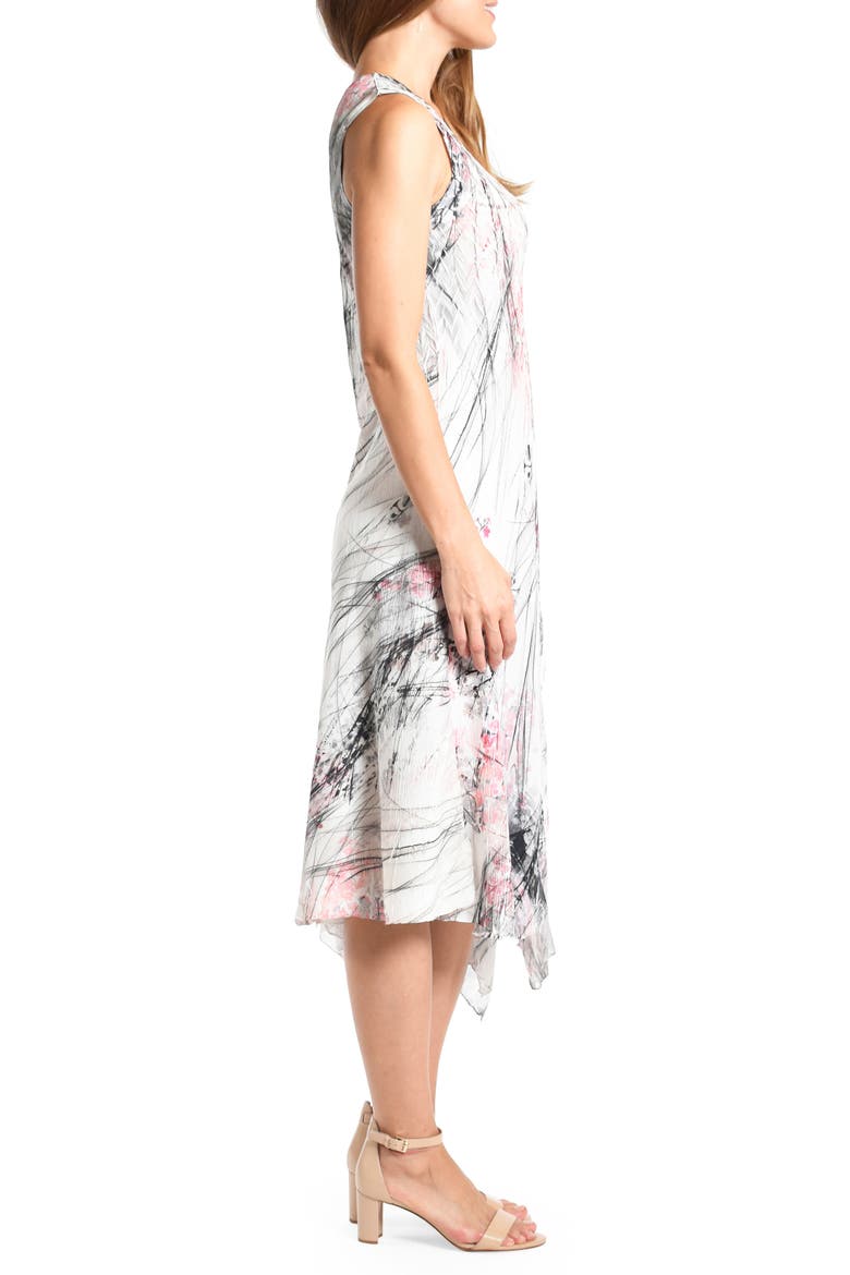 Asymmetrical Hem Georgette Cocktail Dress, Alternate, color, ISLAND BREEZE
