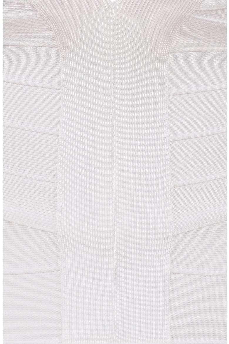 The Contour Plunge Halter Bandage Top, Alternate, color, WHITE