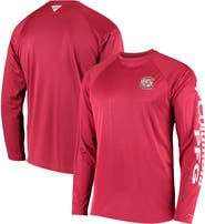 Columbia Men's Columbia Garnet South Carolina Gamecocks Terminal Tackle Omni-Shade Raglan Long Sleeve T-Shirt