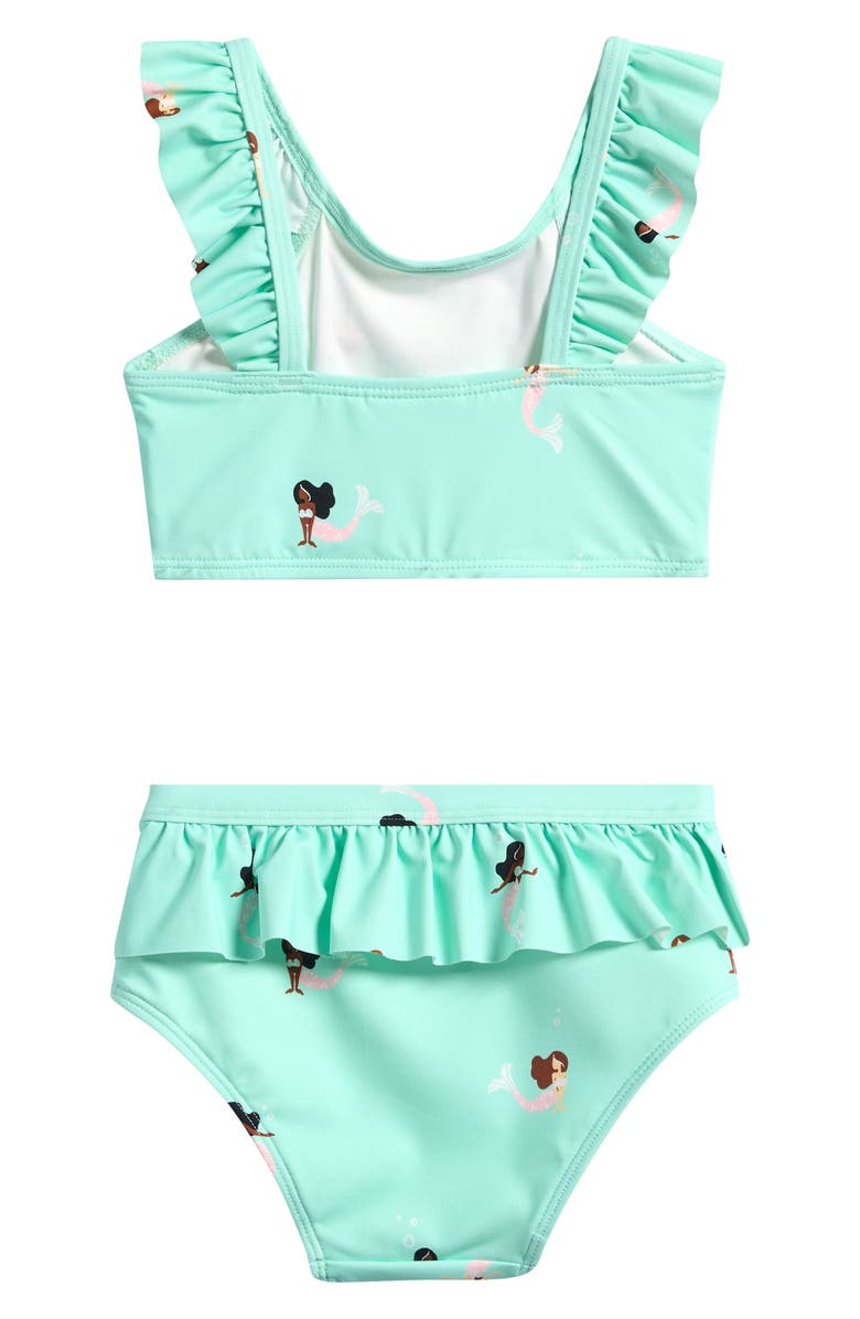 MILES THE LABEL Ruffle Two-Piece Swimsuit, Alternate, color, Aqua Green