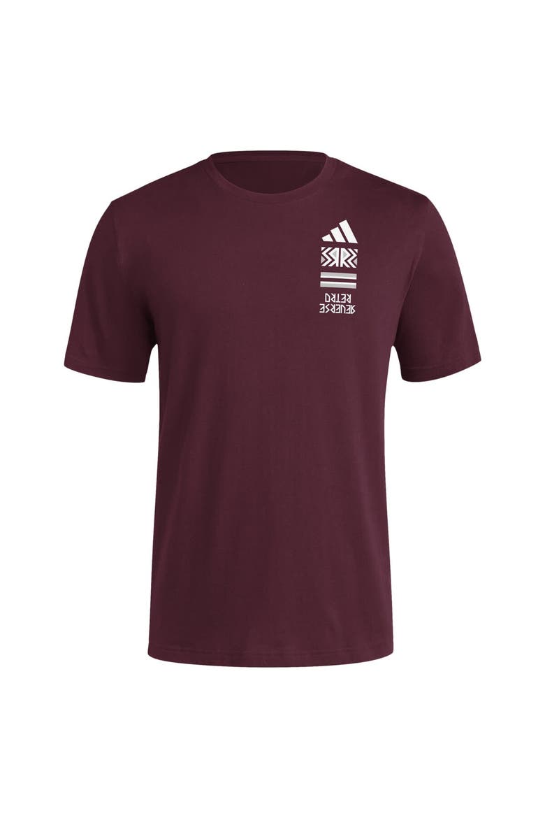 Men's adidas Maroon Mississippi State Bulldogs Reverse Retro Baseball 2 Hit T-Shirt, Alternate, color, Maroon