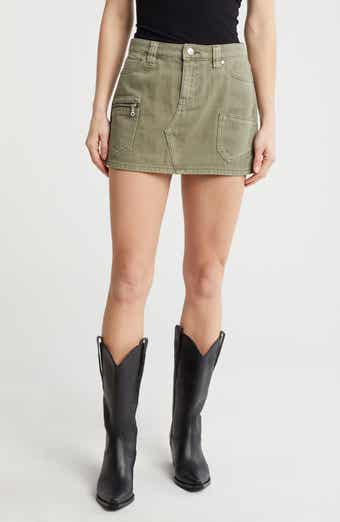 PTCL Moto Pocket Denim Miniskirt