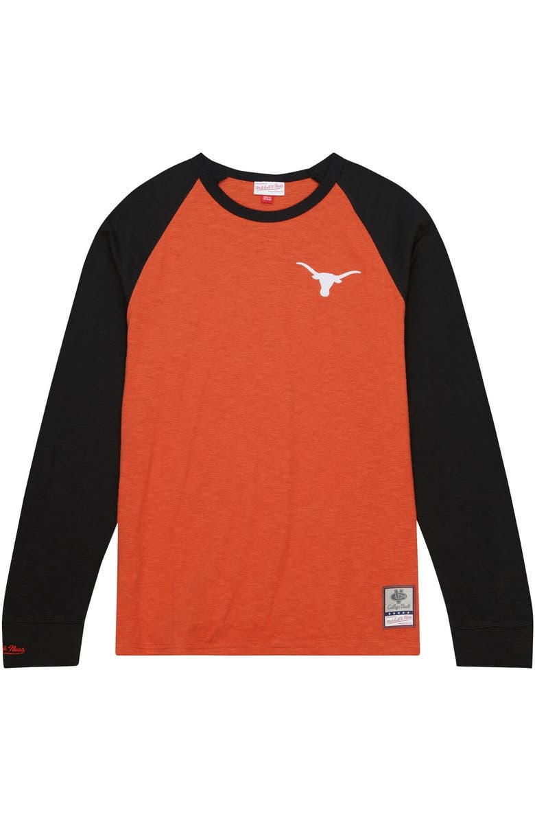 Mitchell & Ness Men's Mitchell & Ness Orange Texas Longhorns Legendary Slub Raglan Long Sleeve T-Shirt, Alternate, color,