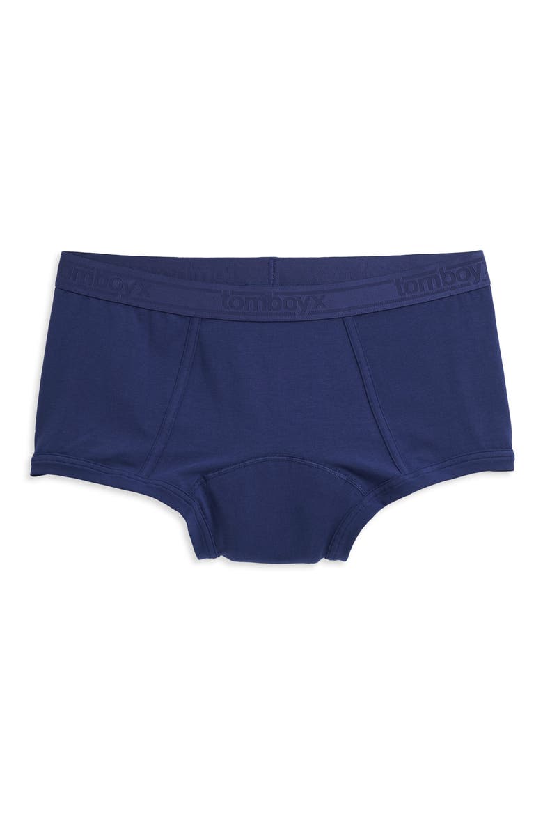 First Line Stretch Cotton Period Boyshorts, Main, color, FUTURE DUSK