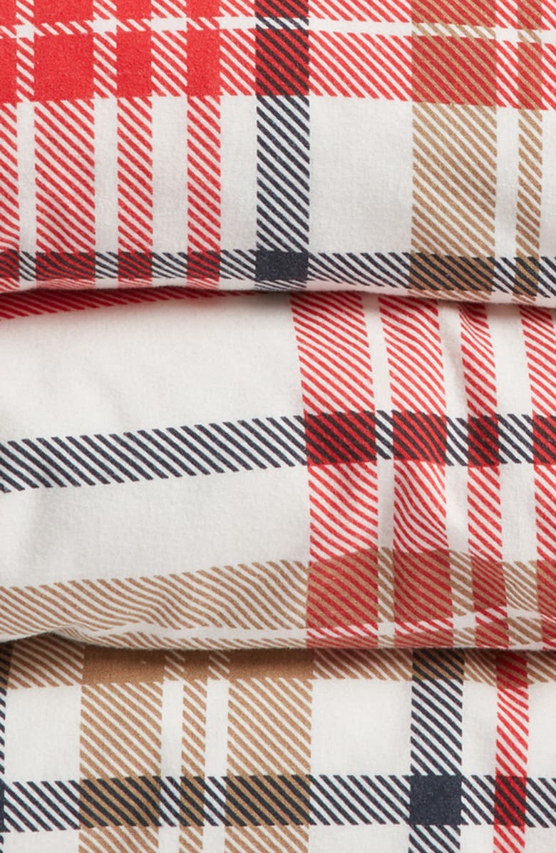 Nordstrom Plaid Flannel Duvet Cover & Shams Set, Alternate, color, Ivory Lorelai Plaid