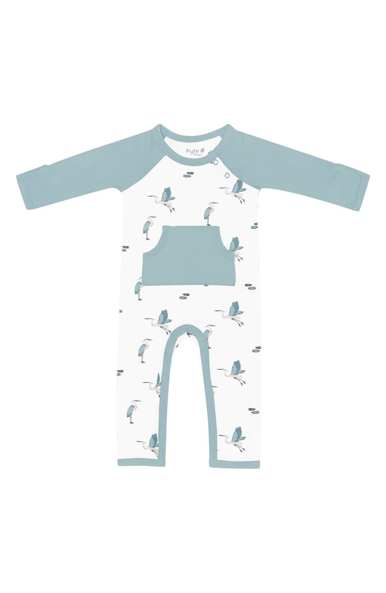 Kyte BABY Blue Heron Romper, Main, color, 