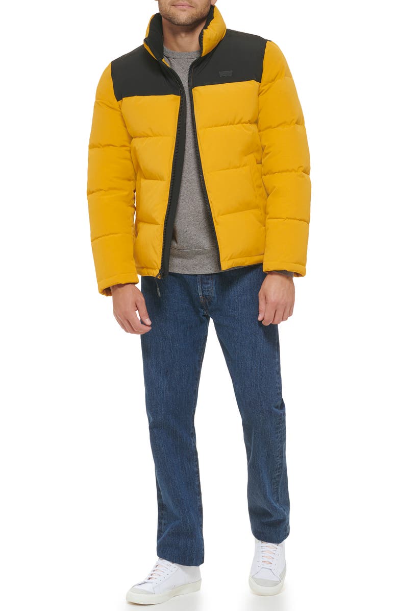 Levi's<sup>®</sup> Quilted Puffer Jacket, Alternate, color, Yellow/ Black