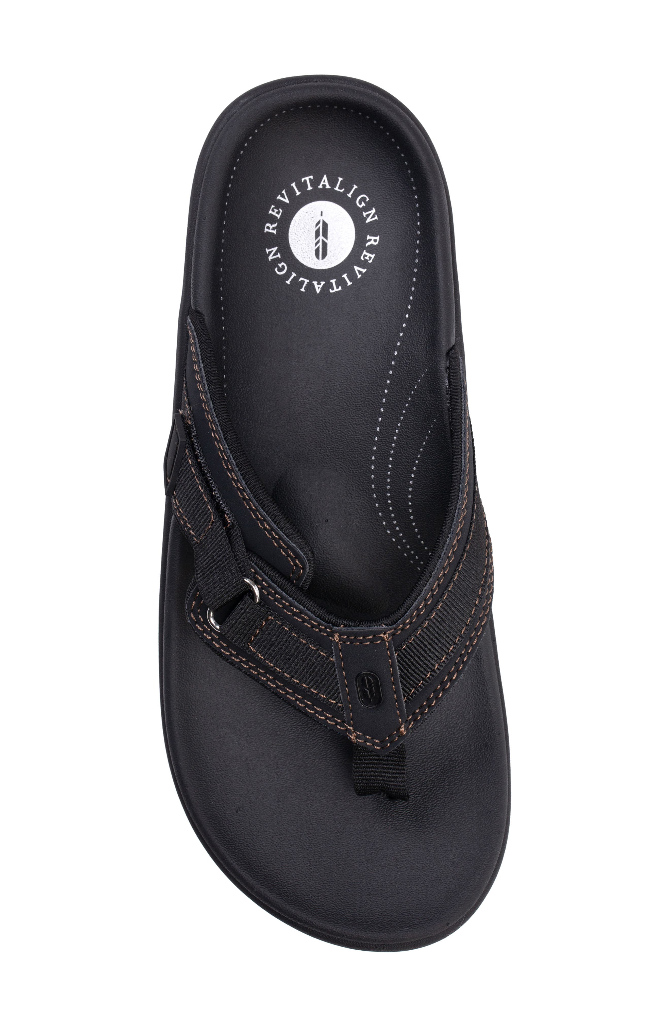 Revitalign Yumi Northfork Flip Flop, Alternate, color, Black