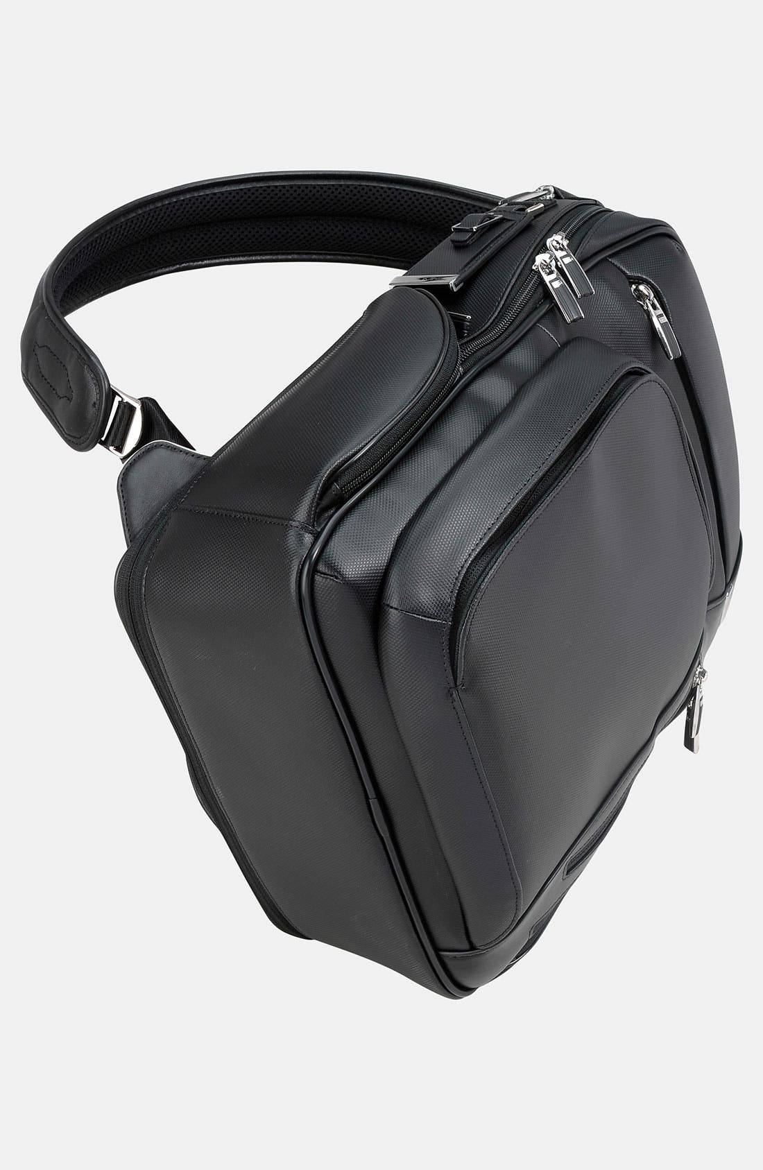 'Arrive - Kingsford' Leather Backpack, Alternate, color, BLACK