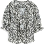 Madewell Ruffle Pintuck Puff Sleeve Top