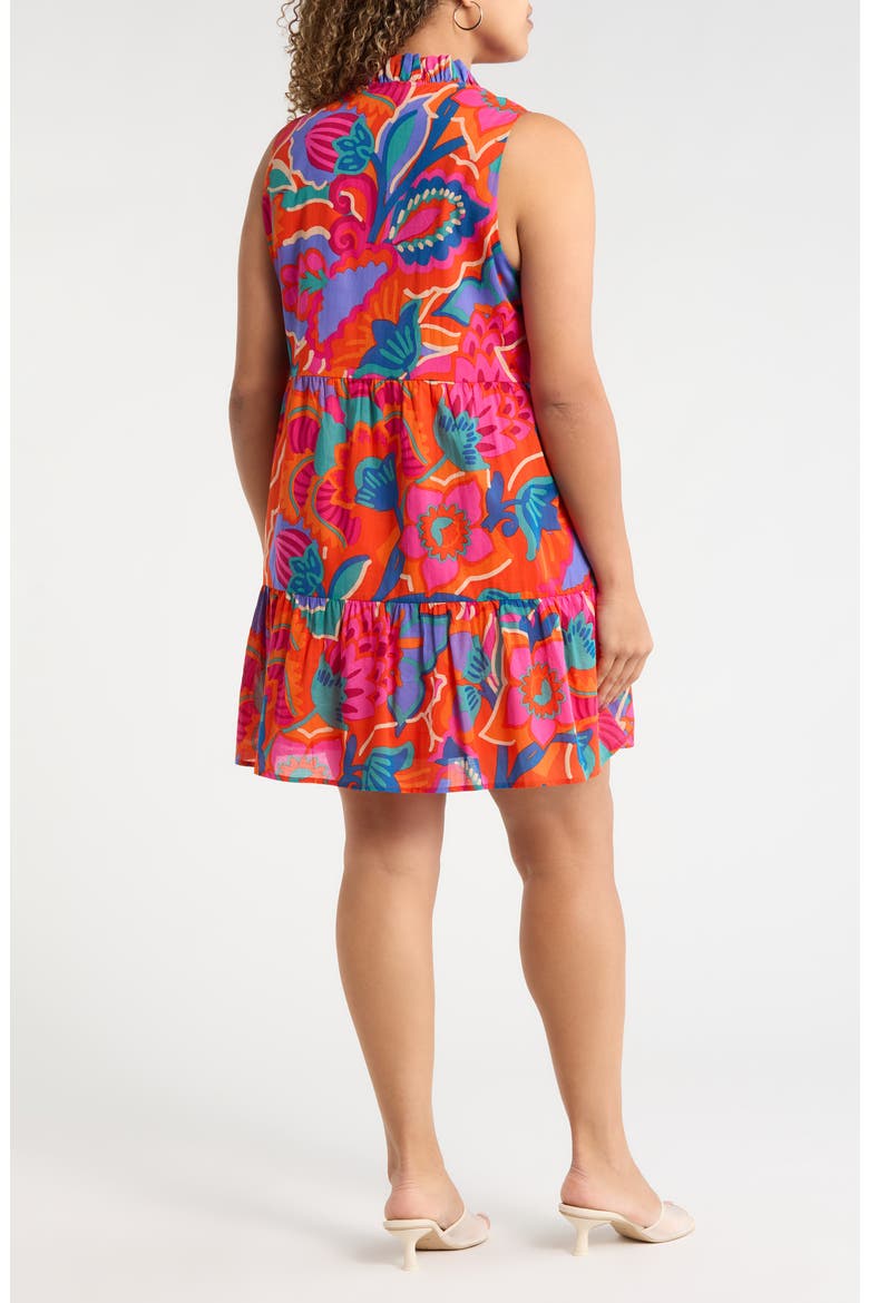Baila Floral Gemmely Shift Mini Dress, Alternate, color, RED-MULTI