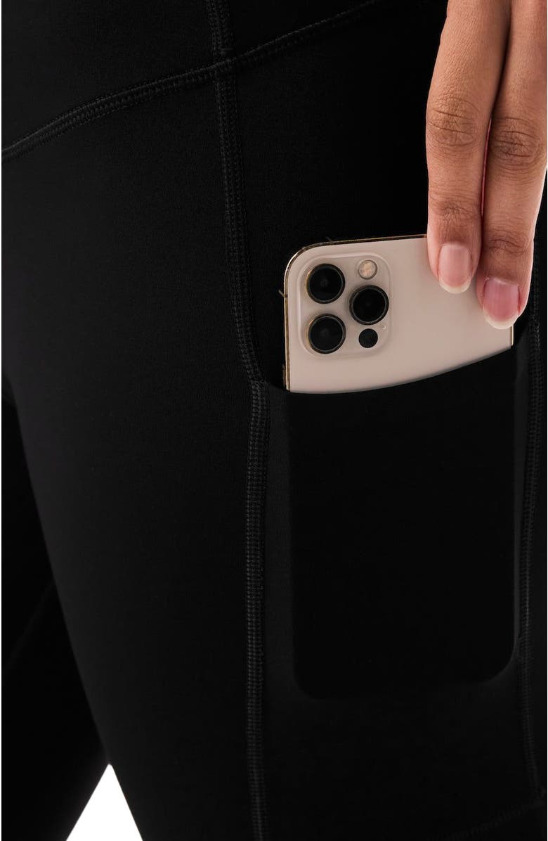 Tavi High Waisted Pocket 7/8 Legging, Alternate, color, Ebony