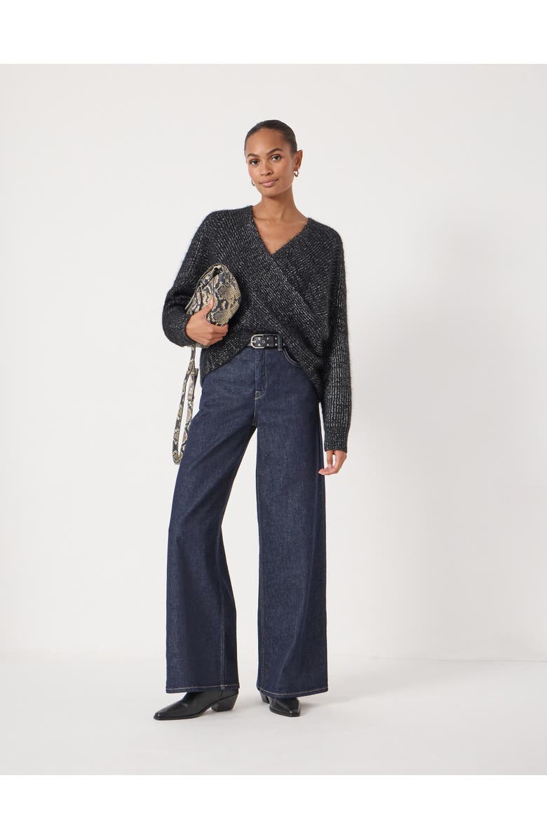 Hush Betty Wool Blend Metallic Sweater, Alternate, color, Silver Metallic