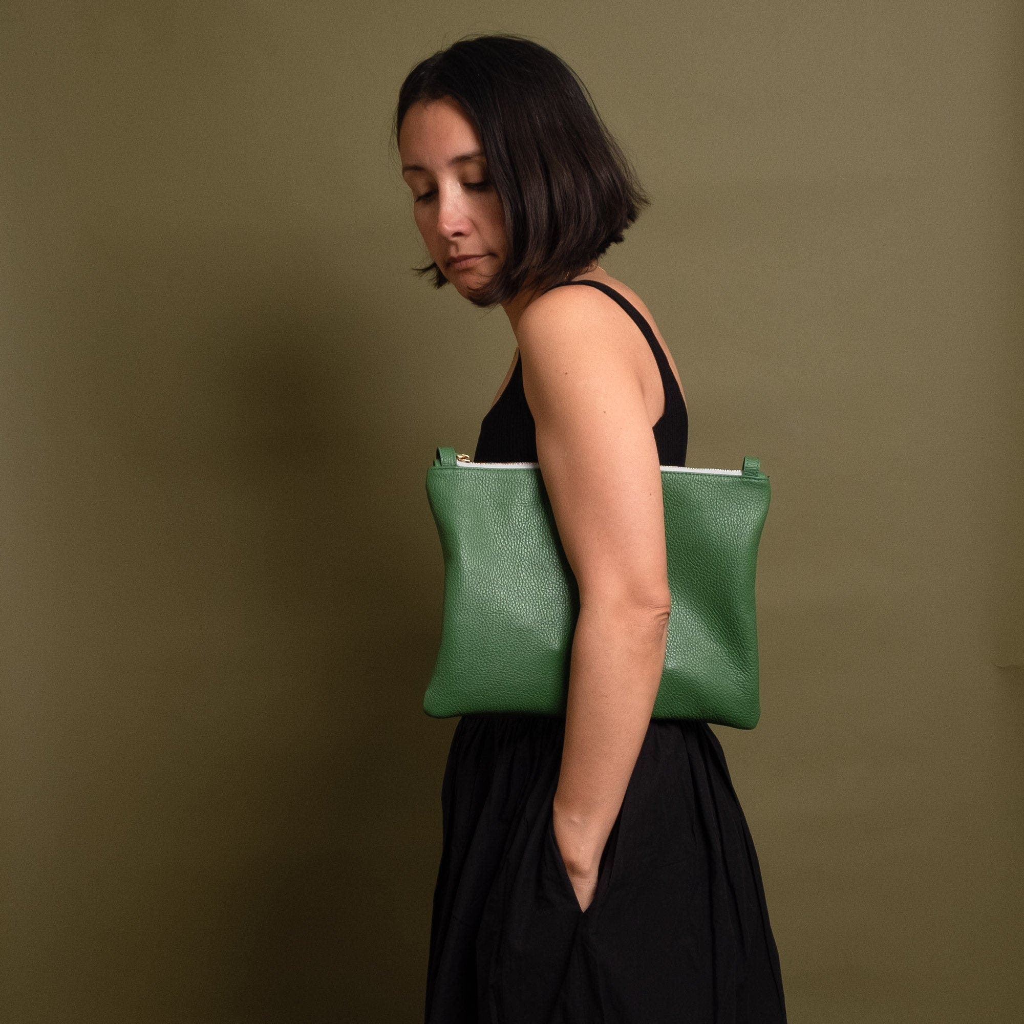 Leather Crossbody Bag with Adjustable Strap, Alternate, color, Black
