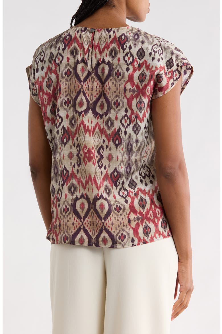 Cap Sleeve Shell, Alternate, color, BEIGE MULTI