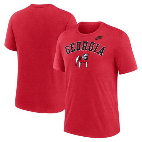 Men's Nike Heather Red Georgia Bulldogs Legacy Arch Tri-Blend T-Shirt