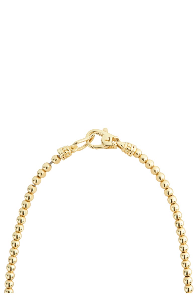 18K Gold Caviar Bead Station Chain Necklace, Alternate, color, GOLD