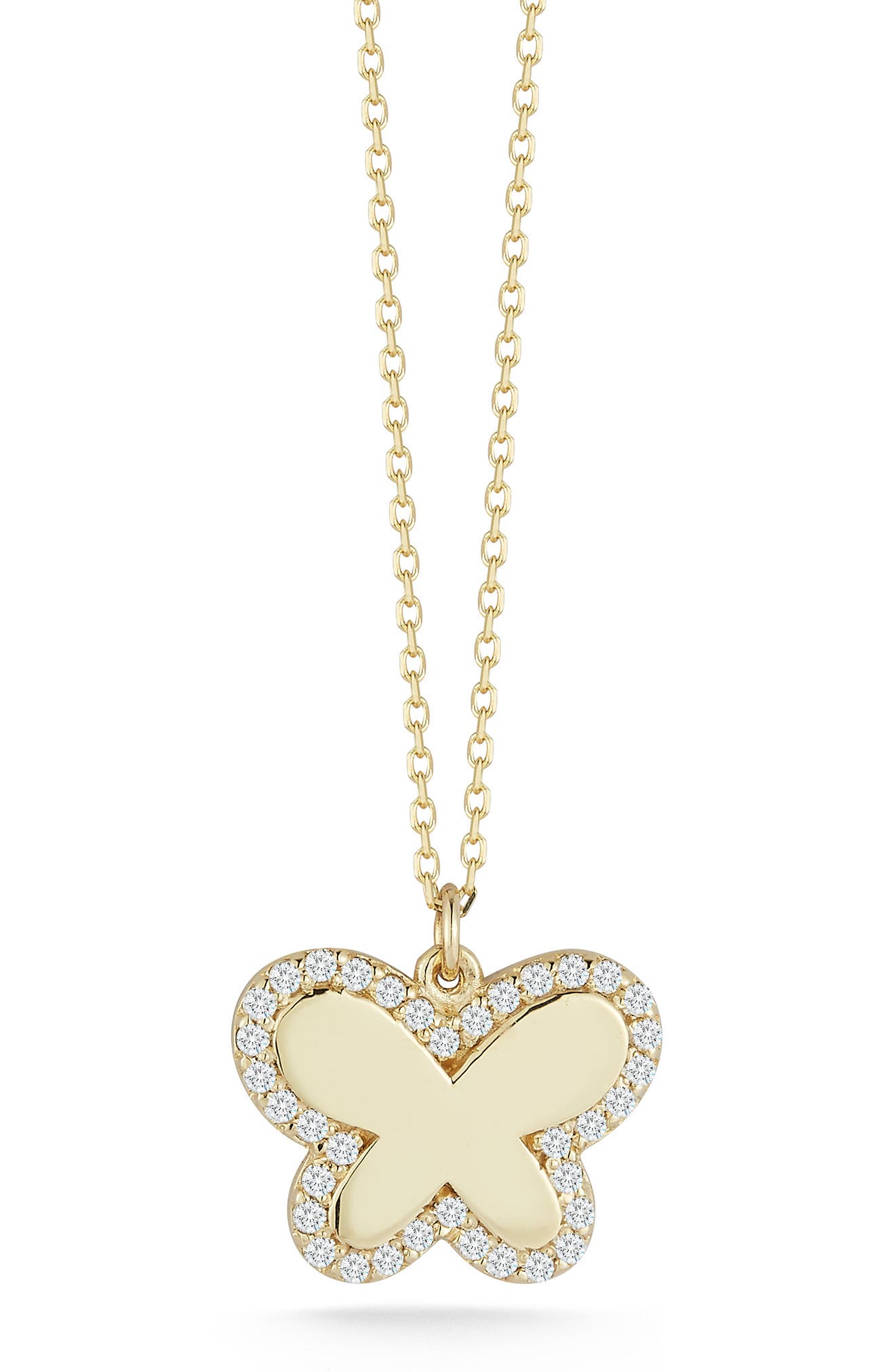 Ember Fine Jewelry Pavé Diamond Butterfly Pendant Necklace