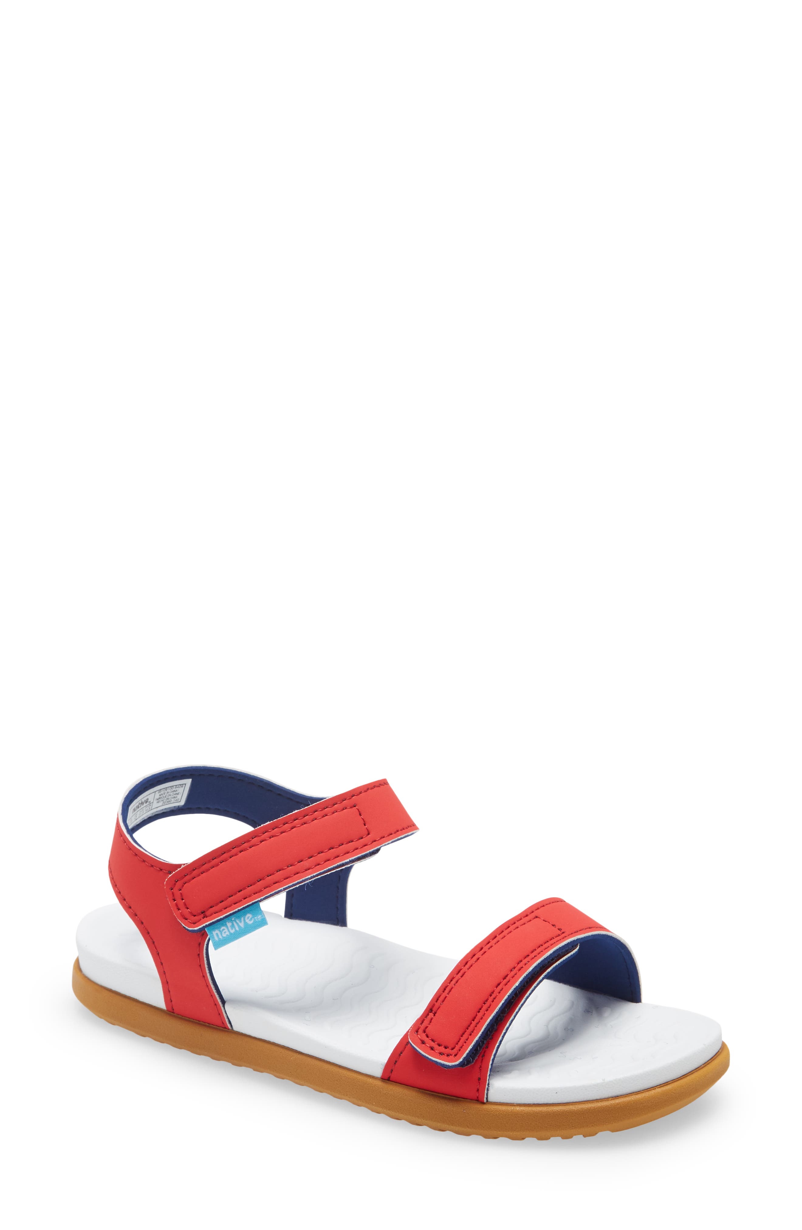Charley Waterproof Sandal, Main, color, TORCH RED/ SHELL WHITE/ TFEBR