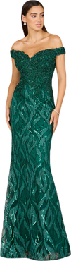 LARA New York Off Shoulder, Mermaid Lace Gown