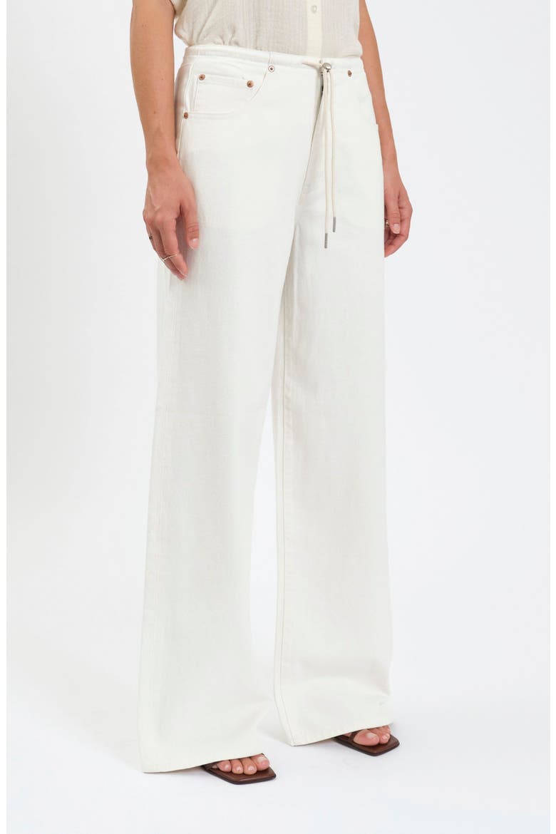 Madison Tie Waist Wide Leg Jeans, Alternate, color, MILKSHAKE