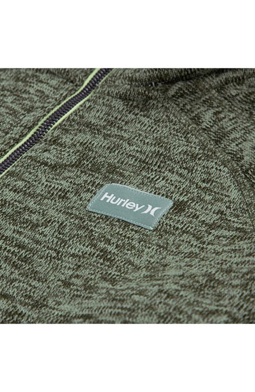 Hurley Kids' Heathered Full Zip Fleece Jacket In Gray