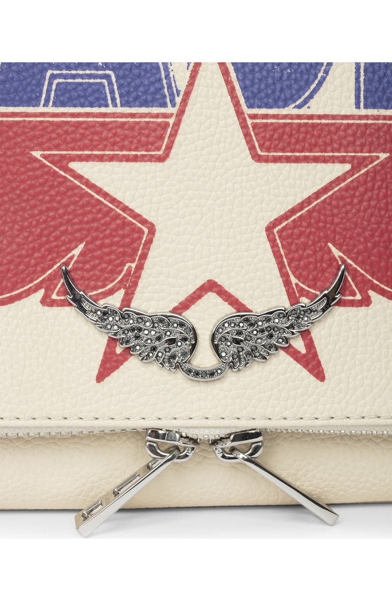Zadig & Voltaire Rock Grained Leather America Crossbody Bag, Alternate, color,