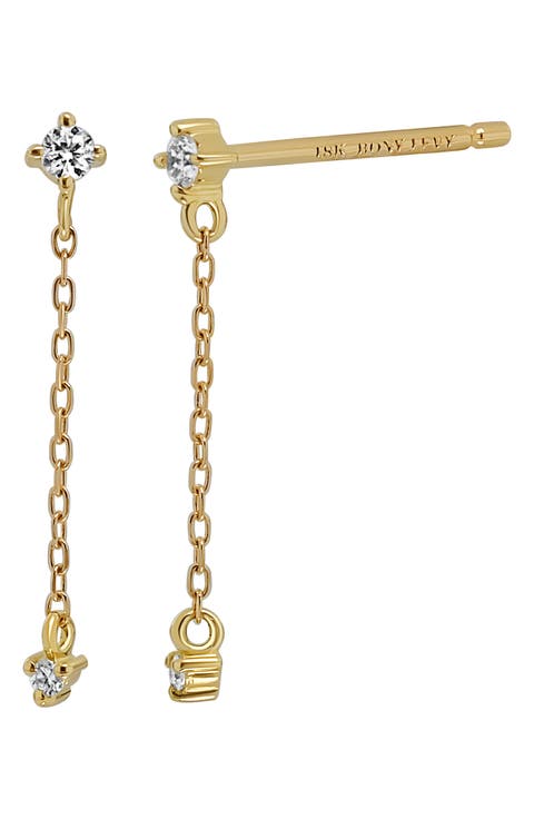 Icon Linear Diamond Drop Earrings (Nordstrom Exclusive)