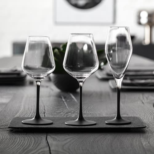 Villeroy & Boch Manufacture Rock White Wine Goblet Set Of 4 In Clear