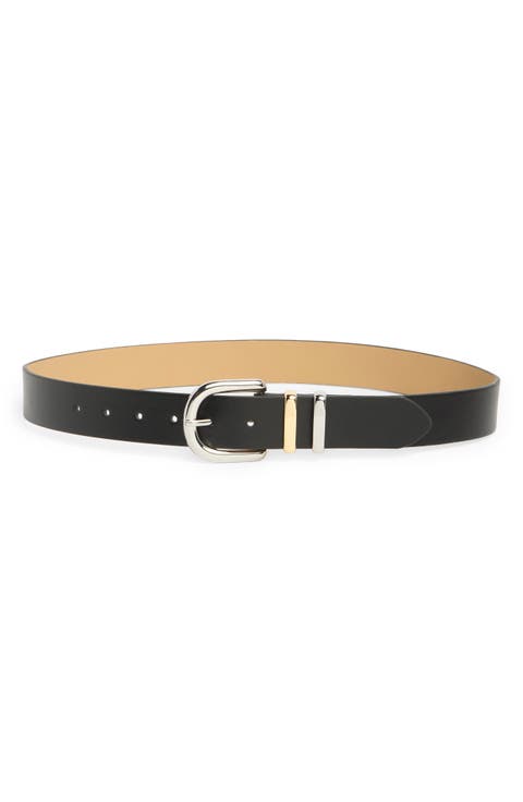 Feathered Edge Two-Tone Buckle Belt