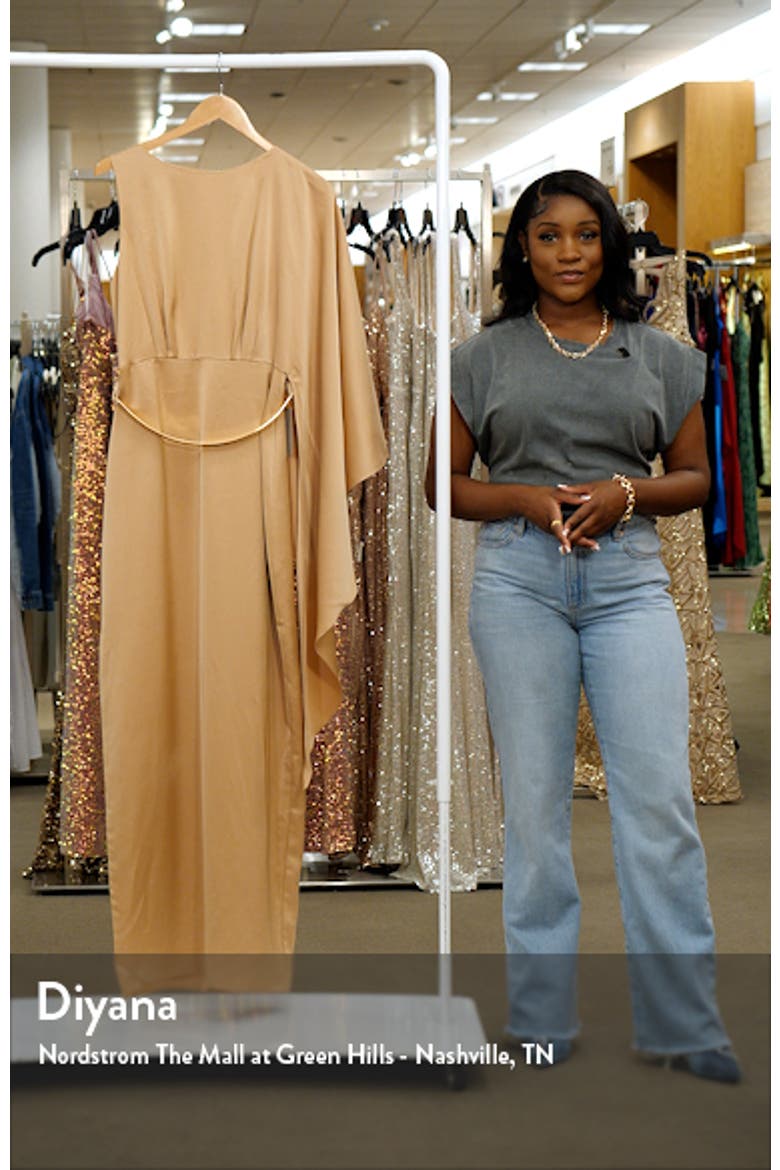 Rhiannon Belted Satin Column Gown video