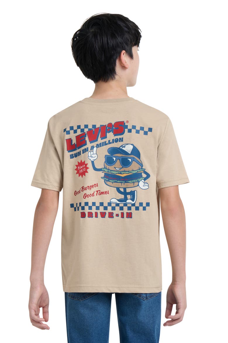 Kids' Drive-In Burger Graphic Tee, Alternate, color, FIELDS OF RYE